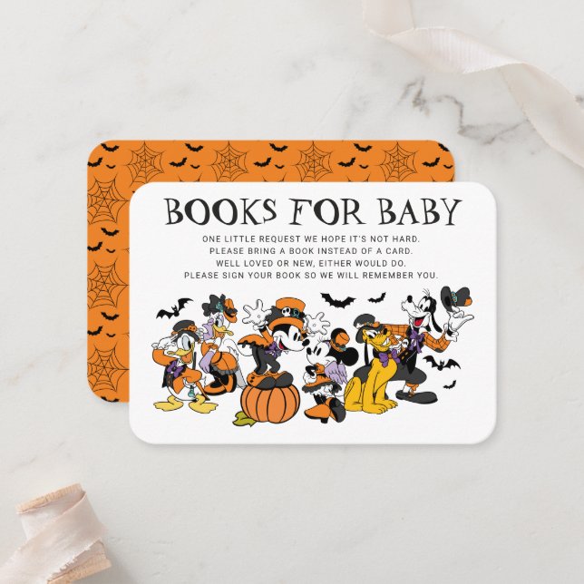 Mickey & Friends Halloween Baby Shower  Place Card (Front/Back In Situ)