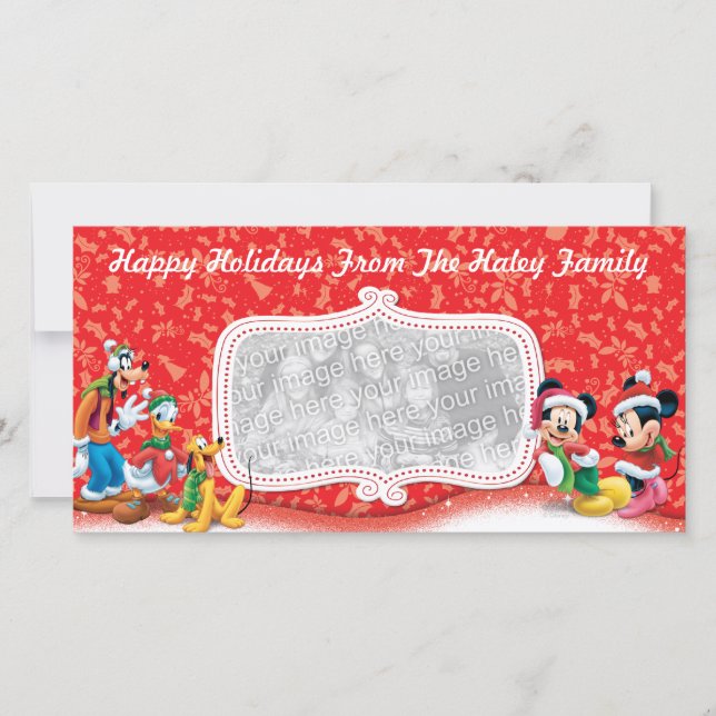 Mickey & Friends Holiday Carte photo (Devant)