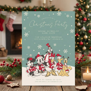 Mickey & Friends Holiday Christmas Party Invitation
