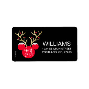 Mickey & Friends   Mickey Christmas Joy Label