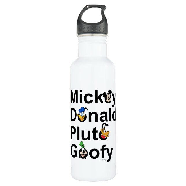 Mickey & Friends | Mickey Donald Pluto Goofy 710 Ml Water Bottle (Front)