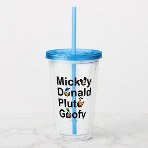 Mickey & Friends   Mickey Donald Pluto Goofy Acrylic Tumbler