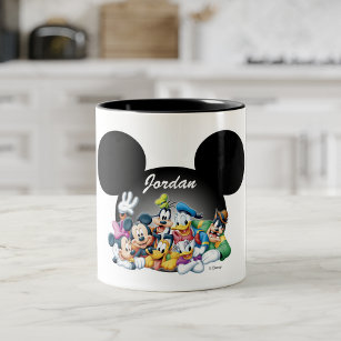 Mickey & Friends   Mickey Ears - Add Your Name Two-Tone Coffee Mug