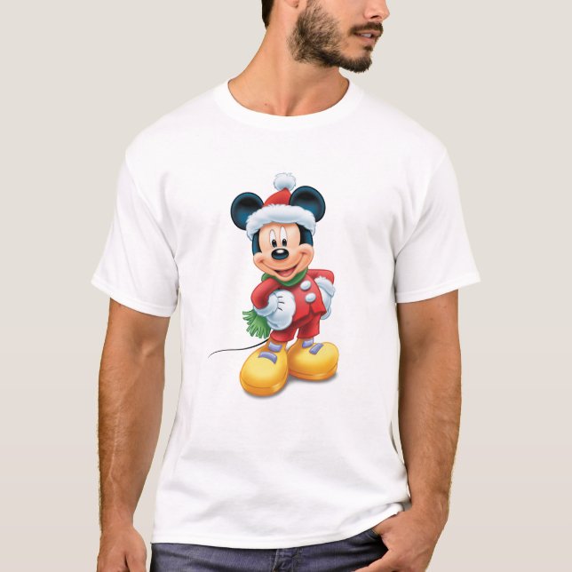 Mickey & Friends Mickey in Santa Hat T-Shirt (Front)
