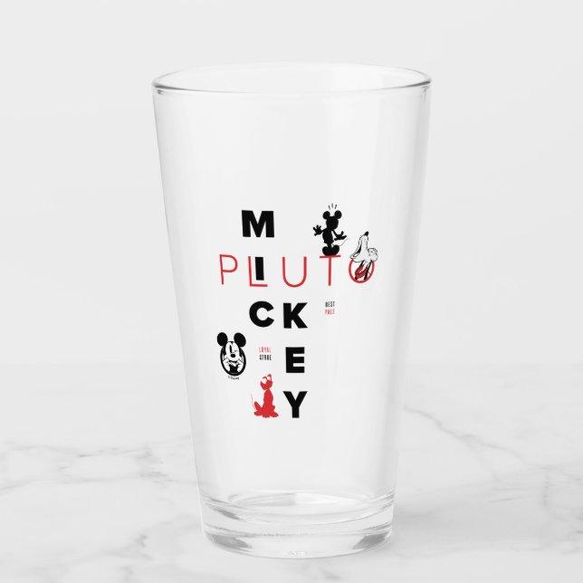 Mickey & Friends | Mickey & Pluto Best Pals Glass (Front)