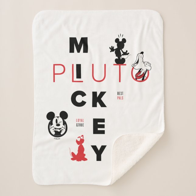 Mickey & Friends | Mickey & Pluto Best Pals Sherpa Blanket (Front)