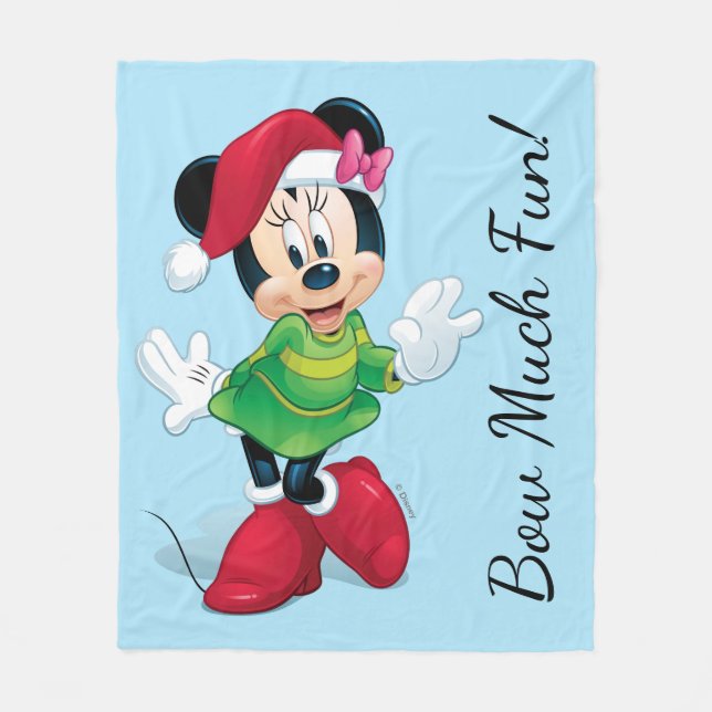 Mickey & Friends | Minnie Dressed For Christmas Fleece Blanket (Front)