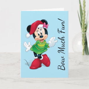 Mickey & Friends   Minnie Dressed For Christmas Holiday Card