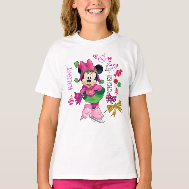 Mickey & Friends | Minnie Holiday Cheer 2 T-Shirt (Front)