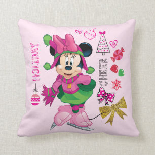 Mickey & Friends Minnie Holiday Cheer Throw Pillow