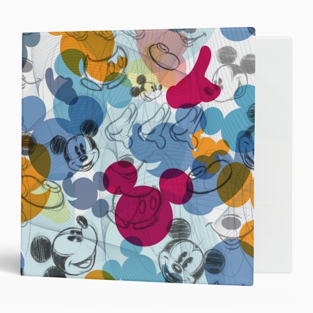 Mickey & Friends | Mouse Head Sketch Pattern Binder (Front/Inside)