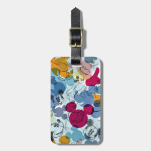 Mickey & Friends   Mouse Head Sketch Pattern Luggage Tag