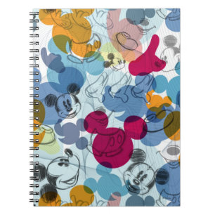 Mickey & Friends   Mouse Head Sketch Pattern Notebook