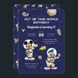 Mickey & Friends | Out of the World Space Birthday Invitation<br><div class="desc">Blast off into an exciting celebration with this Mickey & Friends "Out of This World" space-themed birthday invitation. Featuring Mickey, Minnie, and their friends in a fun and colourful space design, this invitation is perfect for a Disney-themed space or adventure birthday party. Customizable with your event details, it’s the ideal...</div>