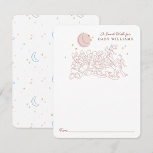 Mickey & Friends Over the Moon - Girl Baby Shower Card