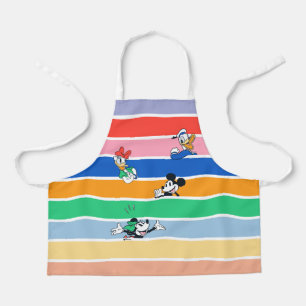 Mickey & Friends Pop-Out Color Striped Graphic Apron