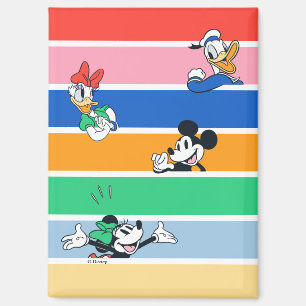 Mickey & Friends Pop-Out Color Striped Graphic Magnet