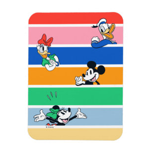 Mickey & Friends Pop-Out Color Striped Graphic Magnet