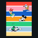 Mickey & Friends Pop-Out Color Striped Graphic Poster<br><div class="desc">Add a pop of joy to your day with this vibrant Mickey & Friends "Peek-a-Boo" design! Featuring Mickey Mouse, Minnie, Donald, and Daisy, this high-energy graphic showcases your favorite characters popping out from behind bold, multi-colored stripes. With its saturated color palette and playful character expressions, this design is all about...</div>