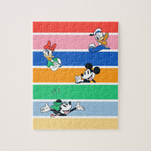 Mickey & Friends Pop-Out Colour Striped Graphic Jigsaw Puzzle