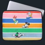 Mickey & Friends Pop-Out Colour Striped Graphic Laptop Sleeve<br><div class="desc">Add a pop of joy to your day with this vibrant Mickey & Friends "Peek-a-Boo" design! Featuring Mickey Mouse, Minnie, Donald, and Daisy, this high-energy graphic showcases your favourite characters popping out from behind bold, multi-coloured stripes. With its saturated colour palette and playful character expressions, this design is all about...</div>