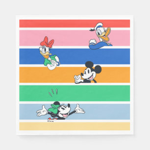 Mickey & Friends Pop-Out Colour Striped Graphic Napkin