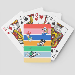 Mickey & Friends Pop-Out Colour Striped Graphic Playing Cards