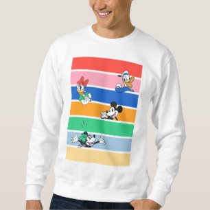 Mickey & Friends Pop-Out Colour Striped Graphic Sweatshirt