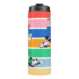 Mickey & Friends Pop-Out Colour Striped Graphic Thermal Tumbler