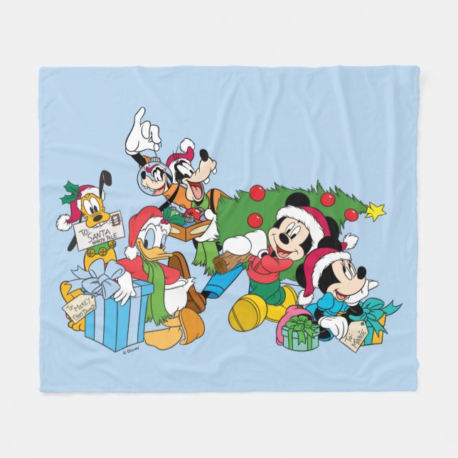 Mickey & Friends | Ready for the Holidays Fleece Blanket (Front (Horizontal))