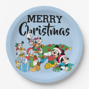 Mickey & Friends  Ready for the Holidays Paper Plate