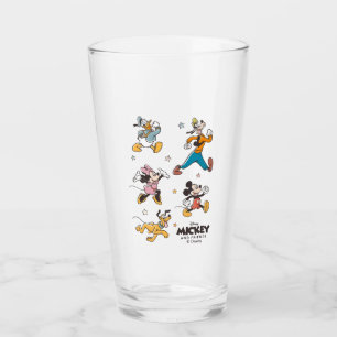 Mickey & Friends Retro Stars and Stripes Graphic Glass