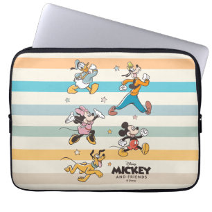 Mickey & Friends Retro Stars and Stripes Graphic Laptop Sleeve