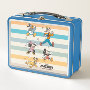 Mickey & Friends Retro Stars and Stripes Graphic Metal Lunch Box