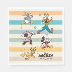 Mickey & Friends Retro Stars and Stripes Graphic Napkin