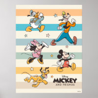 Mickey & Friends Retro Stars and Stripes Graphic