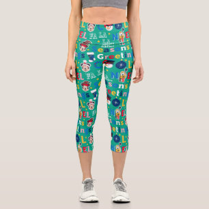Mickey & Friends   Season's Greetings Pattern Capri Leggings
