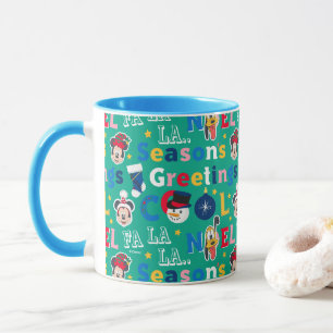 Mickey & Friends   Season's Greetings Pattern Mug