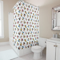 Mickey & Friends Smiling Faces Pattern