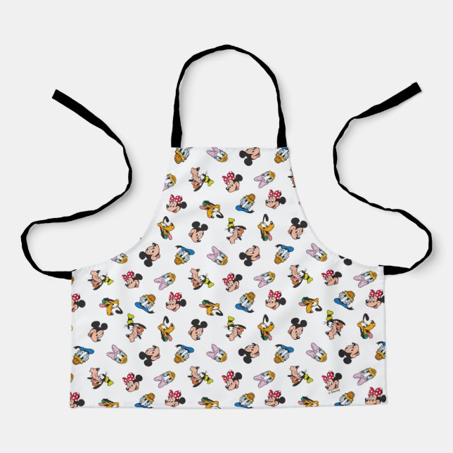 Mickey & Friends Smiling Faces Pattern Apron (Front)