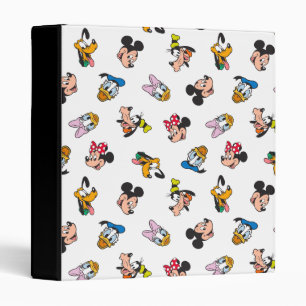 Mickey & Friends Smiling Faces Pattern Binder