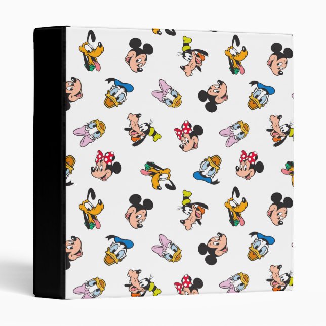 Mickey & Friends Smiling Faces Pattern Binder (Front/Spine)