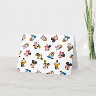 Mickey & Friends Smiling Faces Pattern Card