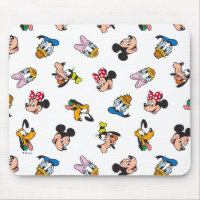 Mickey & Friends Smiling Faces Pattern