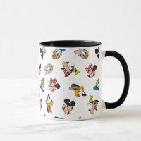Mickey & Friends Smiling Faces Pattern