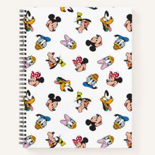 Mickey & Friends Smiling Faces Pattern Notebook