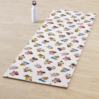 Mickey & Friends Smiling Faces Pattern Yoga Mat