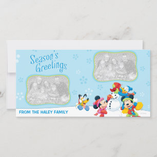 Mickey & Friends Snow : Carte photo de vacances