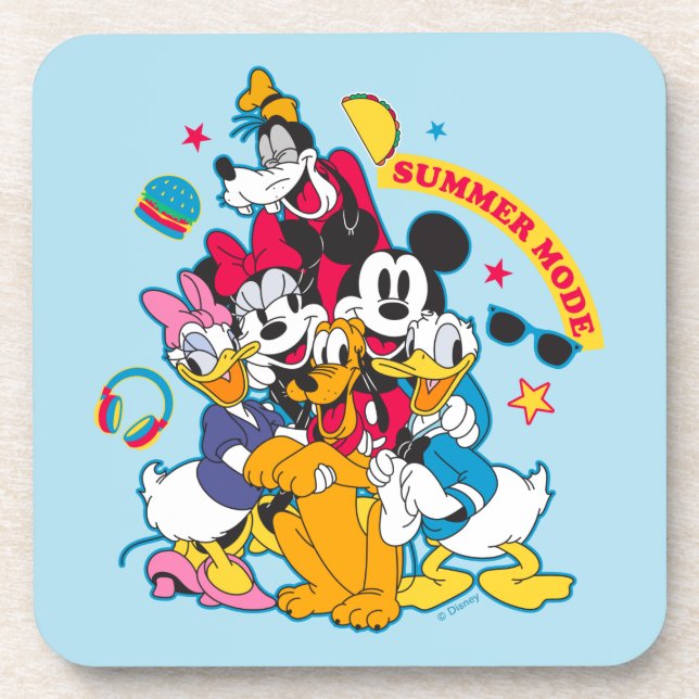 Mickey & Friends | Summer Mode Fun Coaster (Front)