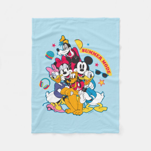 Mickey & Friends | Summer Mode Fun Fleece Blanket (Front)